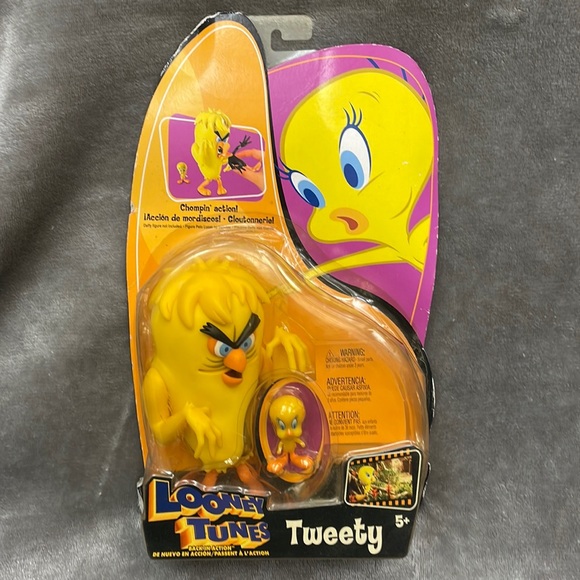 Looney Tunes Back In Action Tweety Bird Chompin Stretch Monster & Mini Figure - Picture 1 of 9